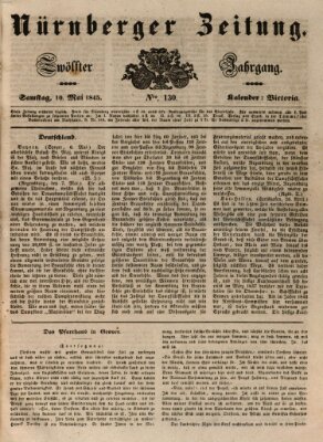 Nürnberger Zeitung (Fränkischer Kurier) Samstag 10. Mai 1845