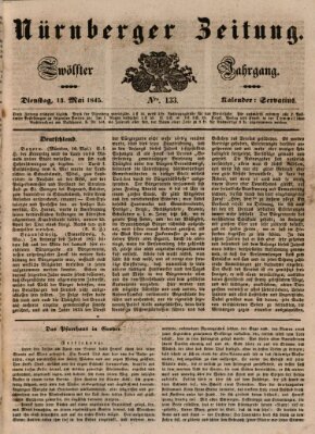 Nürnberger Zeitung (Fränkischer Kurier) Dienstag 13. Mai 1845