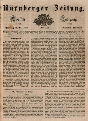 Nürnberger Zeitung (Fränkischer Kurier) Sonntag 18. Mai 1845