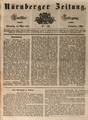 Nürnberger Zeitung (Fränkischer Kurier) Dienstag 20. Mai 1845