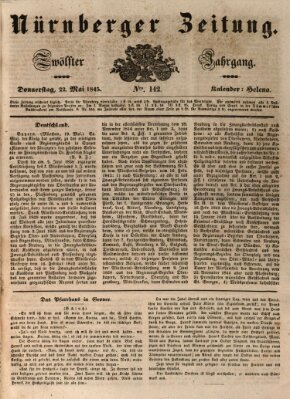 Nürnberger Zeitung (Fränkischer Kurier) Donnerstag 22. Mai 1845