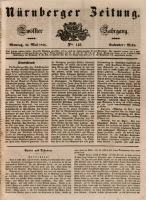 Nürnberger Zeitung (Fränkischer Kurier) Montag 26. Mai 1845