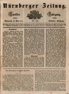 Nürnberger Zeitung (Fränkischer Kurier) Mittwoch 28. Mai 1845