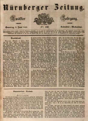 Nürnberger Zeitung (Fränkischer Kurier) Sonntag 8. Juni 1845