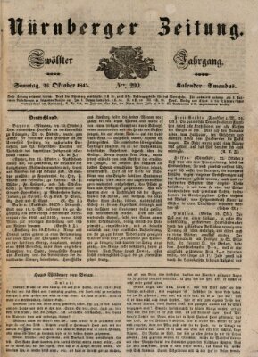 Nürnberger Zeitung (Fränkischer Kurier) Sonntag 26. Oktober 1845