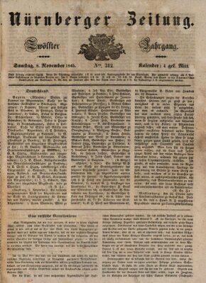 Nürnberger Zeitung (Fränkischer Kurier) Samstag 8. November 1845