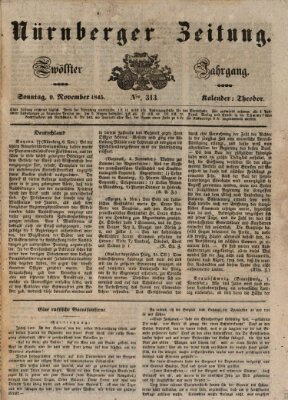 Nürnberger Zeitung (Fränkischer Kurier) Sonntag 9. November 1845