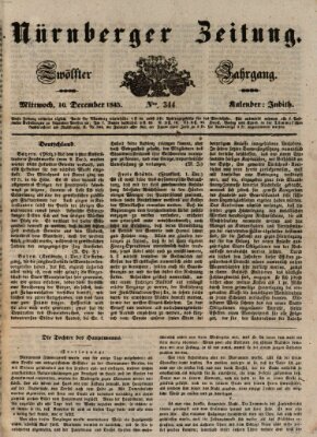 Nürnberger Zeitung (Fränkischer Kurier) Mittwoch 10. Dezember 1845