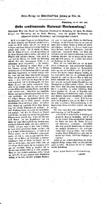 Mittelfränkische Zeitung für Recht, Freiheit und Vaterland (Fränkischer Kurier) Samstag 27. Mai 1848