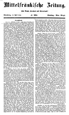 Mittelfränkische Zeitung für Recht, Freiheit und Vaterland (Fränkischer Kurier) Samstag 22. Juli 1848