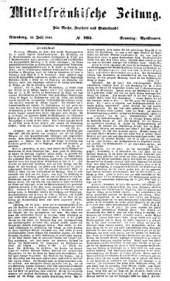 Mittelfränkische Zeitung für Recht, Freiheit und Vaterland (Fränkischer Kurier) Sonntag 23. Juli 1848