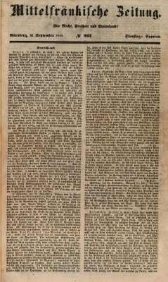 Mittelfränkische Zeitung für Recht, Freiheit und Vaterland (Fränkischer Kurier) Dienstag 26. September 1848