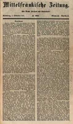 Mittelfränkische Zeitung für Recht, Freiheit und Vaterland (Fränkischer Kurier) Mittwoch 11. Oktober 1848