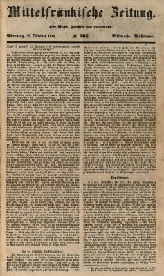 Mittelfränkische Zeitung für Recht, Freiheit und Vaterland (Fränkischer Kurier) Mittwoch 25. Oktober 1848