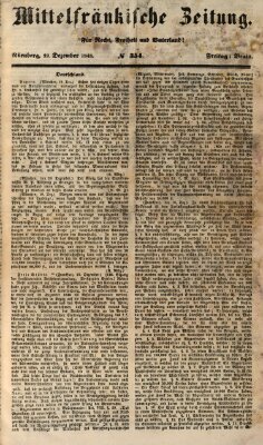 Mittelfränkische Zeitung für Recht, Freiheit und Vaterland (Fränkischer Kurier) Freitag 22. Dezember 1848