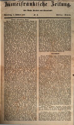 Mittelfränkische Zeitung für Recht, Freiheit und Vaterland (Fränkischer Kurier) Freitag 5. Januar 1849