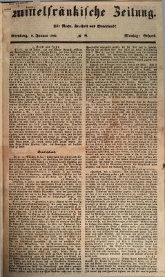 Mittelfränkische Zeitung für Recht, Freiheit und Vaterland (Fränkischer Kurier) Montag 8. Januar 1849