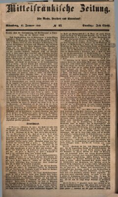 Mittelfränkische Zeitung für Recht, Freiheit und Vaterland (Fränkischer Kurier) Samstag 27. Januar 1849