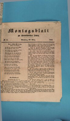 Mittelfränkische Zeitung für Recht, Freiheit und Vaterland (Fränkischer Kurier) Montag 19. März 1849