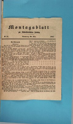 Mittelfränkische Zeitung für Recht, Freiheit und Vaterland (Fränkischer Kurier) Montag 28. Mai 1849