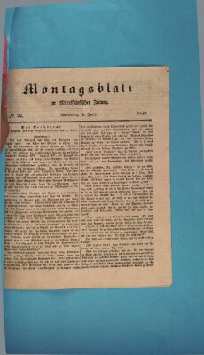 Mittelfränkische Zeitung für Recht, Freiheit und Vaterland (Fränkischer Kurier) Montag 4. Juni 1849