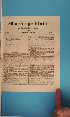 Mittelfränkische Zeitung für Recht, Freiheit und Vaterland (Fränkischer Kurier) Montag 23. Juli 1849