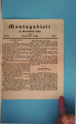 Mittelfränkische Zeitung für Recht, Freiheit und Vaterland (Fränkischer Kurier) Montag 20. August 1849