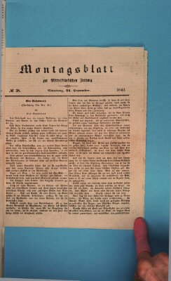 Mittelfränkische Zeitung für Recht, Freiheit und Vaterland (Fränkischer Kurier) Montag 24. September 1849