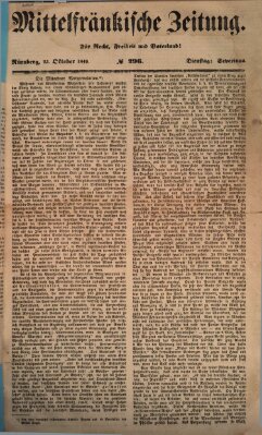 Mittelfränkische Zeitung für Recht, Freiheit und Vaterland (Fränkischer Kurier) Dienstag 23. Oktober 1849