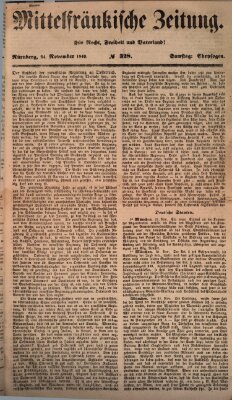 Mittelfränkische Zeitung für Recht, Freiheit und Vaterland (Fränkischer Kurier) Samstag 24. November 1849