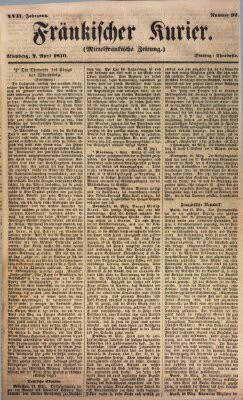 Fränkischer Kurier Dienstag 2. April 1850