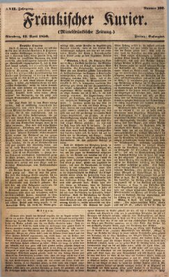 Fränkischer Kurier Freitag 12. April 1850