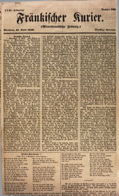 Fränkischer Kurier Samstag 13. April 1850