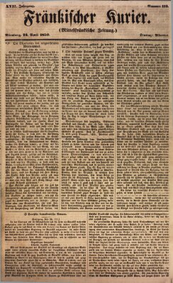 Fränkischer Kurier Dienstag 23. April 1850