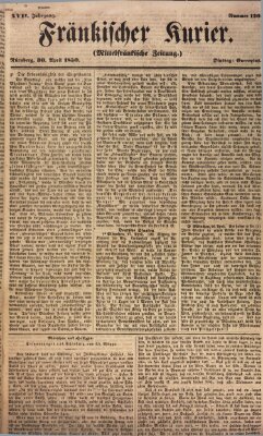 Fränkischer Kurier Dienstag 30. April 1850