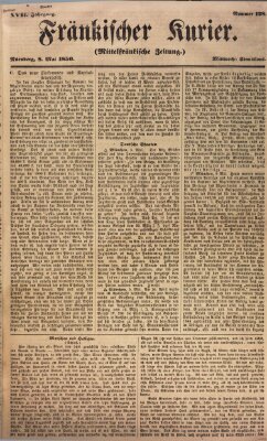 Fränkischer Kurier Mittwoch 8. Mai 1850