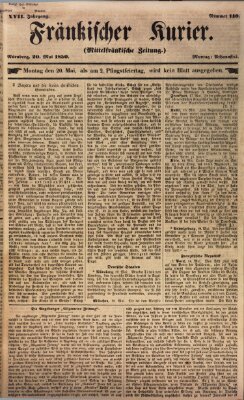 Fränkischer Kurier Montag 20. Mai 1850