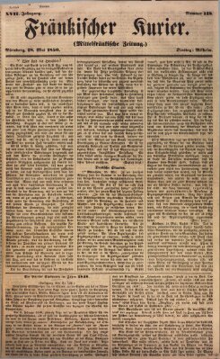 Fränkischer Kurier Dienstag 28. Mai 1850