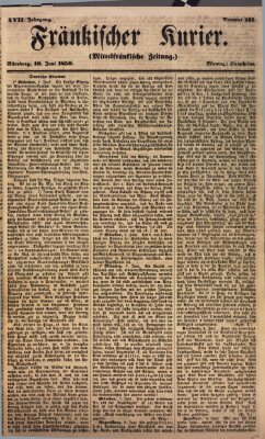 Fränkischer Kurier Montag 10. Juni 1850