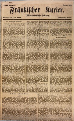 Fränkischer Kurier Donnerstag 13. Juni 1850