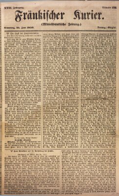 Fränkischer Kurier Dienstag 25. Juni 1850