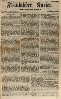 Fränkischer Kurier Donnerstag 25. Juli 1850