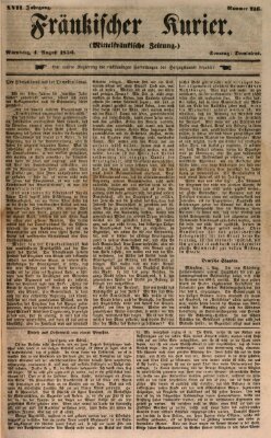 Fränkischer Kurier Sonntag 4. August 1850