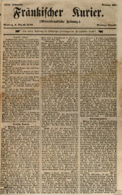 Fränkischer Kurier Montag 5. August 1850