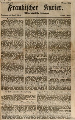 Fränkischer Kurier Freitag 16. August 1850