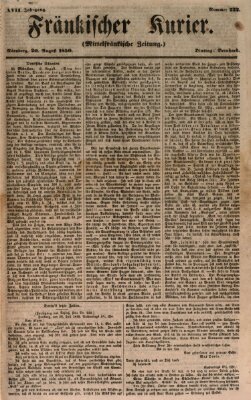 Fränkischer Kurier Dienstag 20. August 1850