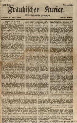 Fränkischer Kurier Dienstag 27. August 1850