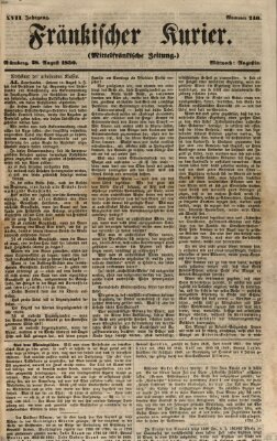 Fränkischer Kurier Mittwoch 28. August 1850