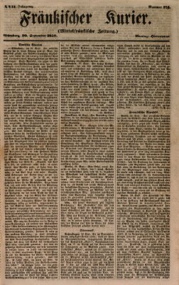 Fränkischer Kurier Montag 30. September 1850