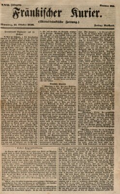 Fränkischer Kurier Freitag 11. Oktober 1850